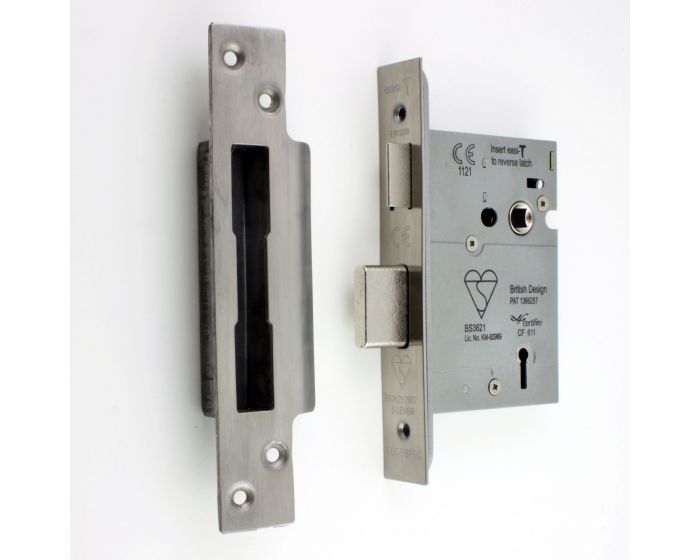 5 Lever British Standard Kite Marked Mortice Sash Lock BS3621 Rated