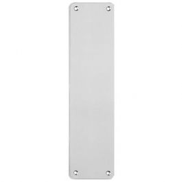 Modern Radius Corner Finger Plate - Satin Stainless Steel | G Johns & Sons