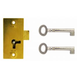 Traditional 1 Lever Straight Cupboard Lock With Key - Brass | G Johns ...