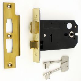 3 Lever Horizontal Mortice Sash Lock - For Use With Door Knobs - 127mm ...