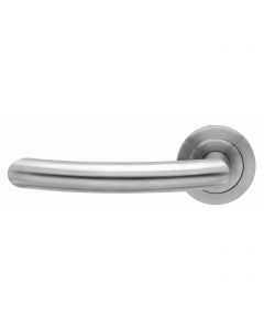 Rhodos Lever Handles - Satin Stainless Steel | G Johns & Sons