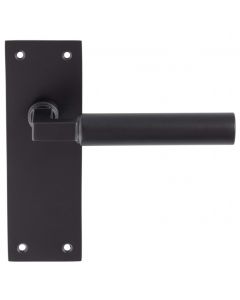 Matt Black Lever Handles With Backplate | G Johns & Sons