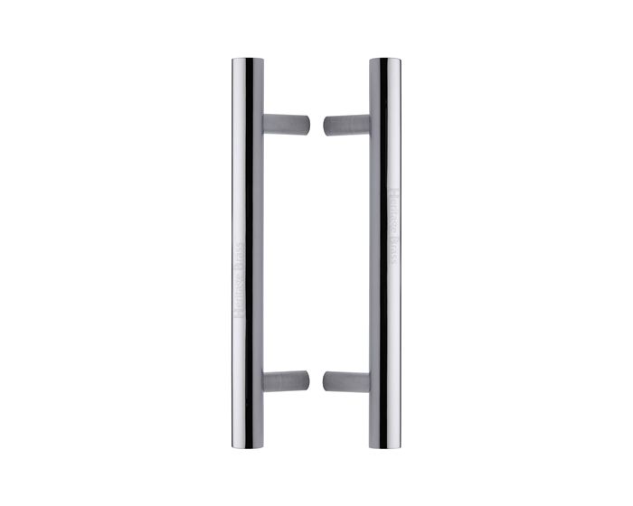 T-Bar Door Pull Handle - Back To Back Fixing - 25mm Diameter - Two ...