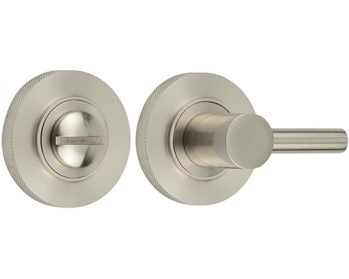 Accessible Bathroom Turn And Release With Knurled Round Rose 53mm X 10mm Satin Nickel G 6373