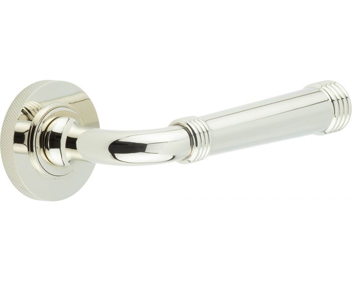 Classic Pattern Lever Handles With Ring Detail With Knurled Round Rose Suitable For Use With 6749