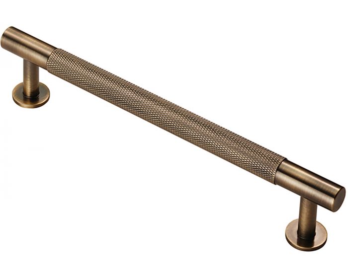 Knurled T Bar Cabinet Bolt Through Fixing Pull Handle Available In Two Sizes Antique Brass 5165