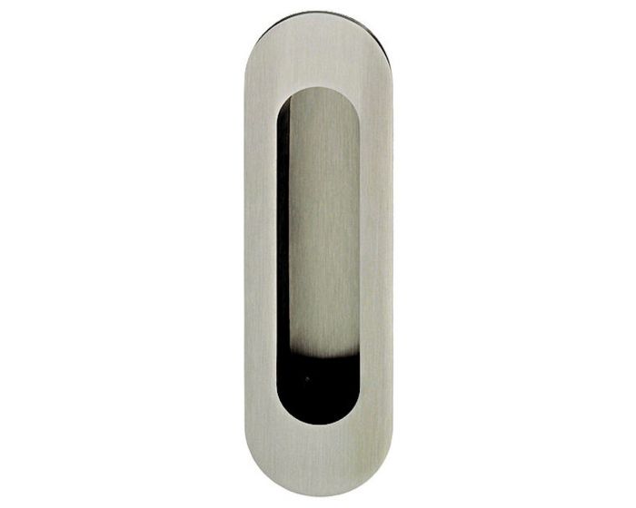 Rounded Oval Shape Sliding Door Flush Handle For Sliding Doors - Satin ...