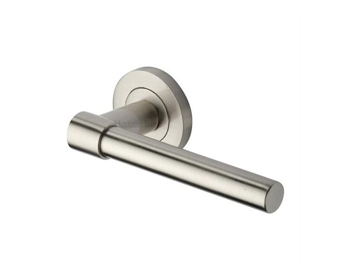 Phoenix Lever Handle On Concealed Fix Round Rose - Satin Nickel | G ...