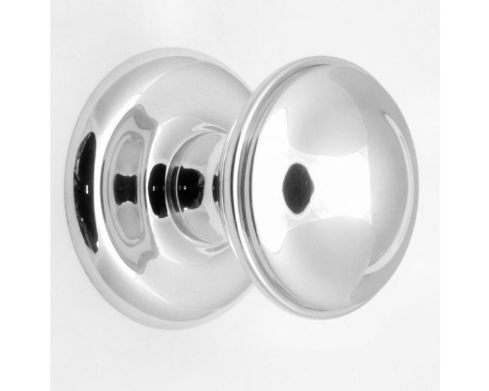 Centre Front Door Knob Polished Chrome 66mm Diameter G Johns And Sons 2851