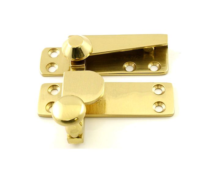 Straight Arm Pattern Sliding Sash Window Fastener - Polished Brass ...