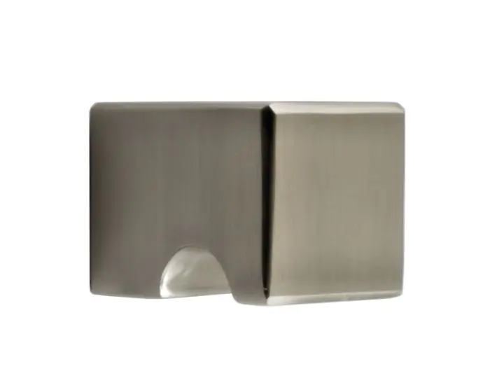 Cube Shape Square Cupboard Knobs - 2 Sizes - Satin Nickel