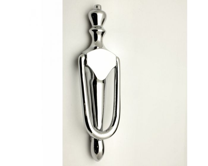 Belgravia Narrow Style Front Door Knocker Polished Chrome G Johns Sons