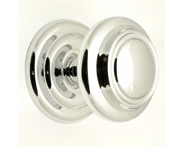 Extra Large Centre Door Knob Polished Chrome G Johns & Sons