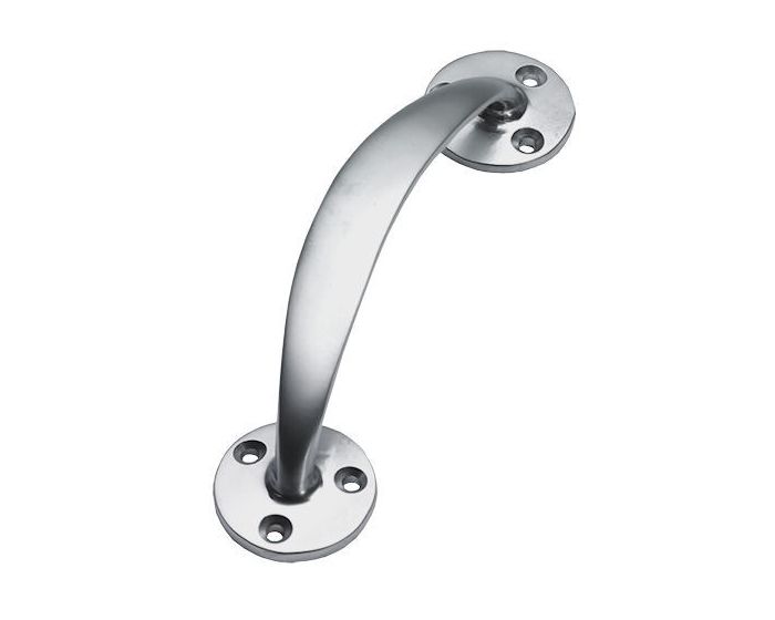 Bow Shape Face Fix Pull Handle Satin Chrome G Johns And Sons