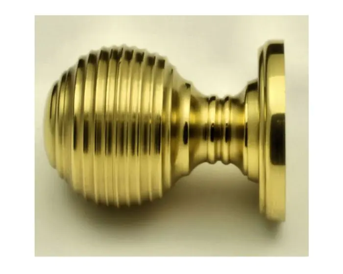 Solid Brass Beehive Cabinet Knobs Reeded Drawer Cupboard Kitchen