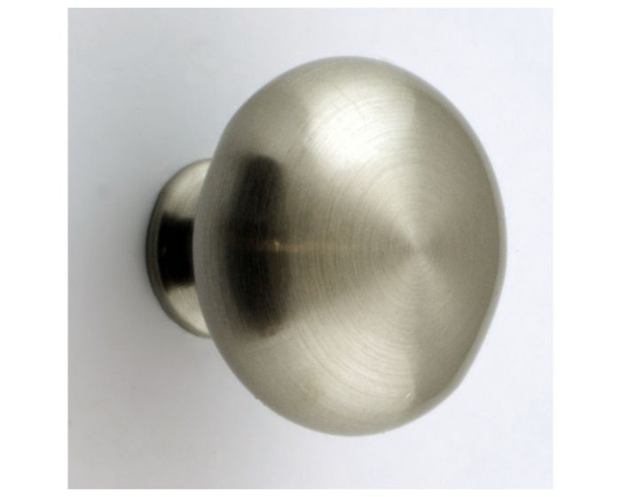 Plain Mushroom Shape Cupboard Knobs 4 Sizes Available Brushed Satin Nickel G Johns Sons