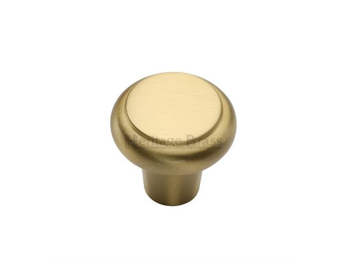 Round Cupboard Knob - Satin Brass (Lacquered) | G Johns & Sons