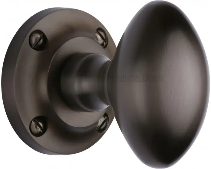 Suffolk Oval Mortice Knobs - Matt Bronze (Lacquered)