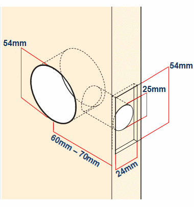 Excel Bala Ball Shaped Privacy Bathroom Door Knob Set Satin