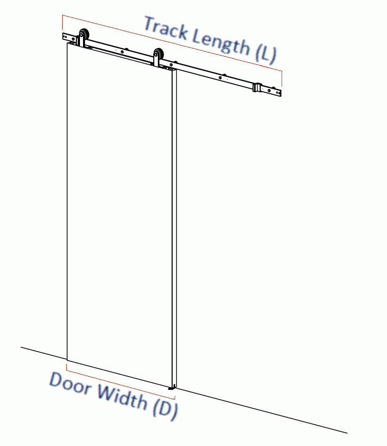 Luna - Sliding Door Gear With Top Hung Fixing Brackets & Exposed Roller ...